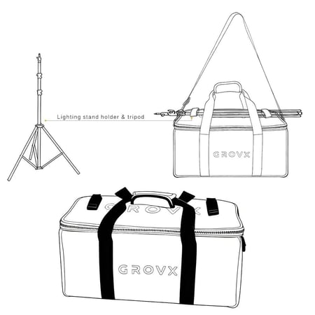 إضاءة استوديو LED ثنائية اللون 300 واط – باكيج تصوير احترافي فيديو وفوتوغرافي للجوال والكاميرا CRI 97 شامل سوفت بوكس و استاند