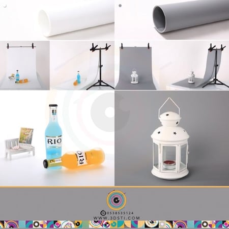 خلفيات تصوير منتجات PVC ملونة (9 ألوان) مع أستاند مقاومة للماء – مناسبة لطقم الاستوديو والتصوير الاحترافي