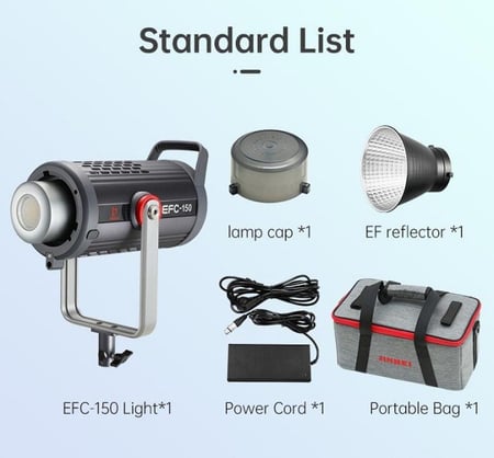 باكيج إضاءة تصوير فيديو احترافي 150 واط | ثنائي اللون & RGB بيوتي دش + استاند للجوال والكاميرا EFC-150 RGB LED video light