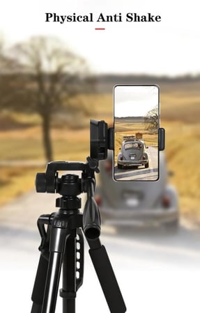 ترايبود كاميرات احترافيه و جوال مع حقيبة و صلة كاميرا و جوال ماركة GROVX