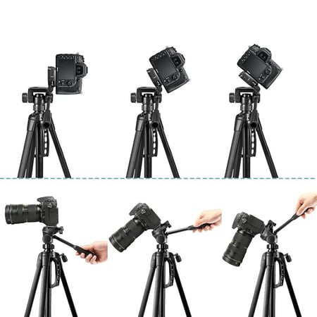 ترايبود كاميرات احترافيه و جوال مع حقيبة و صلة كاميرا و جوال ماركة GROVX