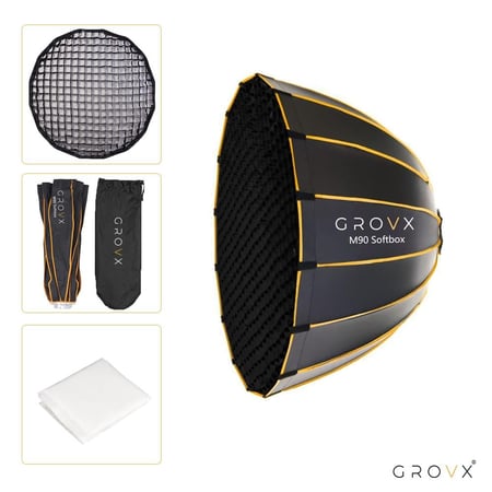 ديب سوفت بوكس بارابوليك 90 سم Bowens – GROVX M90 لإضاءة LED والفلاش للتصوير الاحترافي