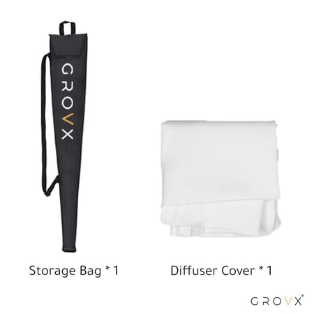 ديب أمبريلا تصوير سيلفر 165 سم بارابوليك مع مشتت – GROVX UB-XL 165