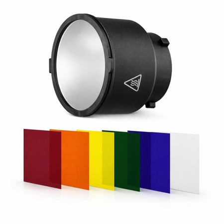 عاكس إضاءة تصوير مع فلاتر RGB سينمائية – تحويل أي ضوء إلى إضاءة ملونة احترافية