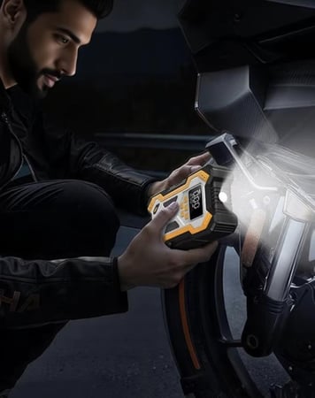 اشتراك سيارة 10000 ملي امبير مع منفاخ وشاحن متنقل 3 في 1