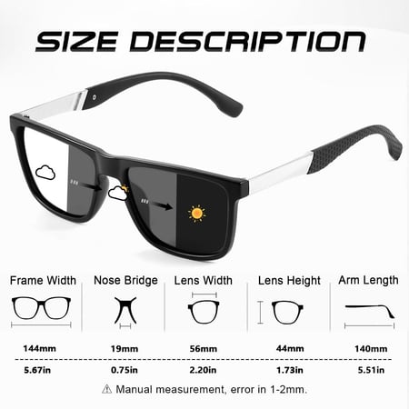 نظارة شمسية اوتوماتيكية DA44 بتقنية HD POLARIZED