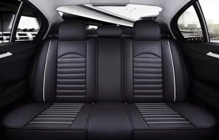 مجموعة تلبيسة كاملة لمقاعد السيارات السيدان مع وسائد راحة وتلبيسة دركسون