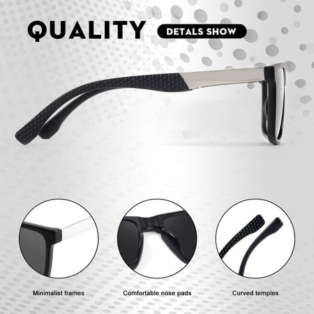 نظارة شمسية DA45 رجالية رسمية بتقنية HD POLARIZED