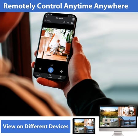 نظام كاميرا مراقبة بي تي زد لاسلكية 5 ميجابكسل من هايسيو، واي فاي، مقاومة للماء