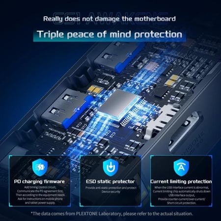 وصلة بلكستون مع مروحة تبريد و 6 منافذ متعددة