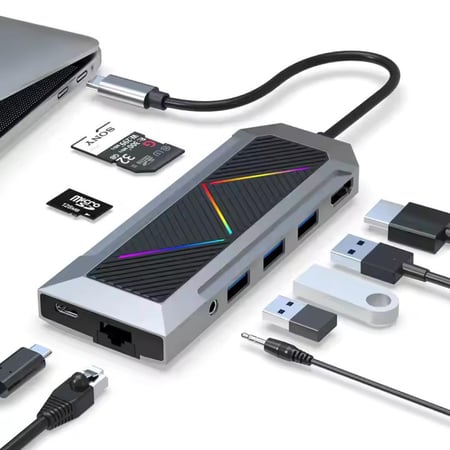 وصلة Fox RGB USB-C 9 في 1