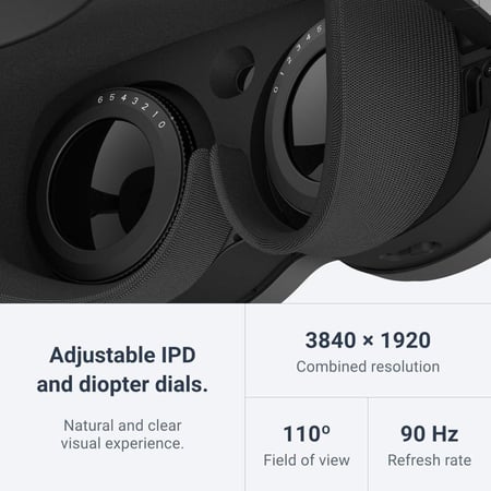 نظارات الواقع الافتراضي HTC Vive XR Elite مع أذرع التحكم
