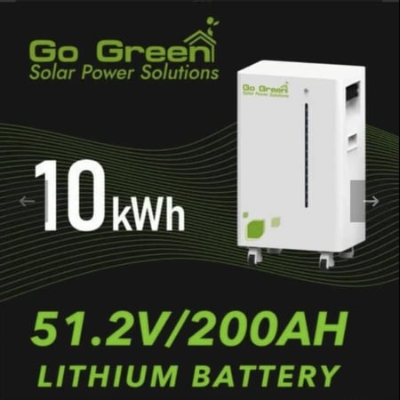 بطارية ليثيوم (Go Green) 51.2 فولت 200 أمبير بقدرة 10 كيلووات