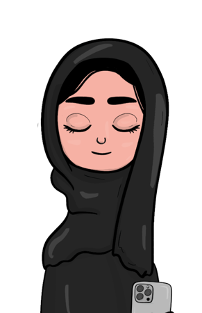 كوب شخصية امرأة محجبة
