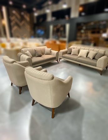 كنب بيج غامق -  الزحامي للأثاث