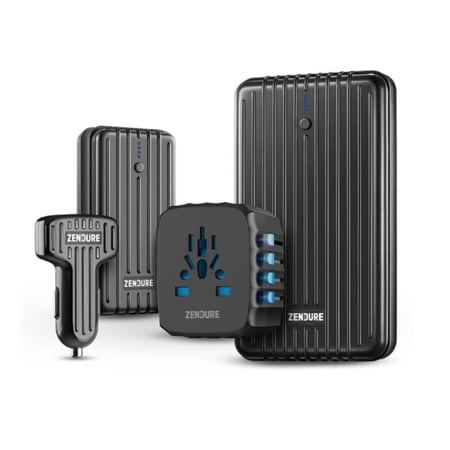 بكج زندور بوربانك + شاحن سيارة + شاحن دولي ZENDURE  Global Travel Charging Pack