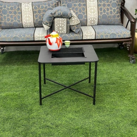 منقل شوي حديد مربع اسود