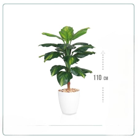 شجر صناعي سطل ابيض-متجر الايادي المحترفة للاثاث