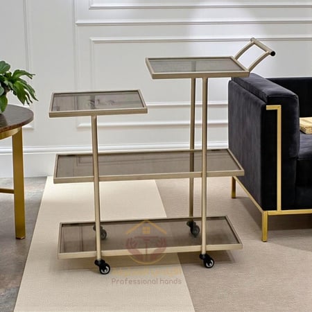 عربة ضيافة ترولي 4 أدوار شمباني