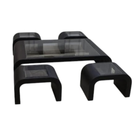 طقم طاولة تقديم مع 4 خدمه