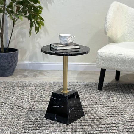 طاولة خدمة دائري بديل رخام