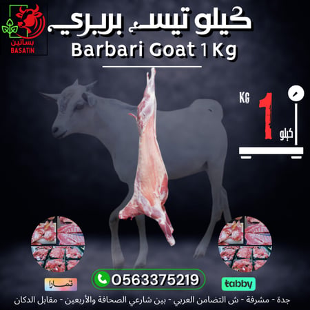 كيلو تيس بربري غنم لحوم بساتين - barbari goat 1kg