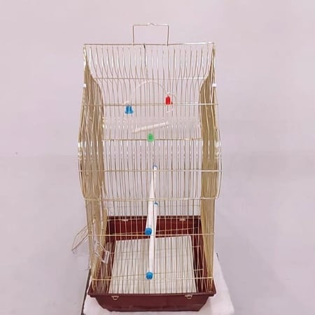 قفص عصافير ذهبي معدني A3114G مناسب لتربية العصافير