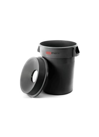 سطل نفايات نصف دائري 120 لتر رمادي