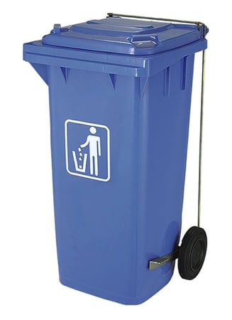 سطل نفايات - 240 لتر بكفرات ودعسة