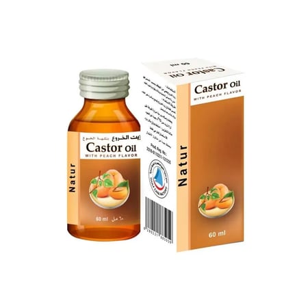 CASTOR OIL NATUR PEACH FLAVOUR 60 ML
