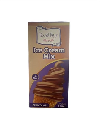 مزيج ايسكريم شوكولاته كواليتي 1 لتر  |  Quality Soft Ice Cream Chocolate 1L