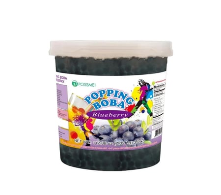كرات توت ازرق بابلز بوبينج بوبا 3.20 كجم بوسماي | Possmei Popping Boba Bubble Blueberry 3.20kg