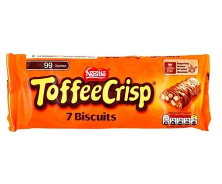 نستله توفي كريسب شريط 7 حبات | Nestle Toffee Crisp Biscuits 7pcs