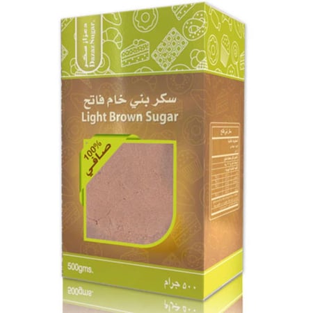 سكر بني خام فاتح دعزاز 500 جم | Dazaz Brown Sugar 500gm