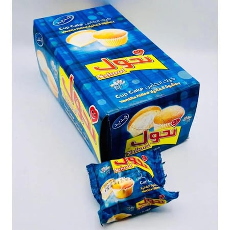 كيك الكاس نحول 12×28 جم | Nahool Vanilla Mini Cake 12x28gm