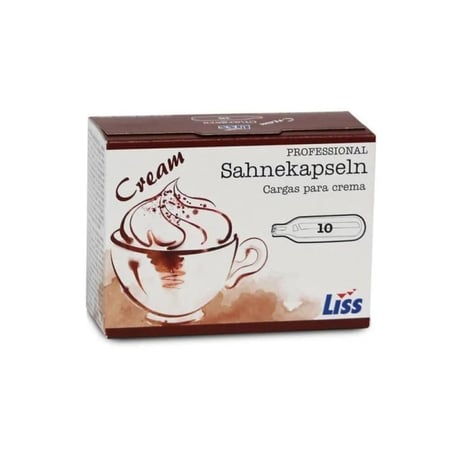 غاز انابيب كريمة ليسس الذواق 10 أنابيب  |  LISS Culinary Cream Chargers 10 Pcs