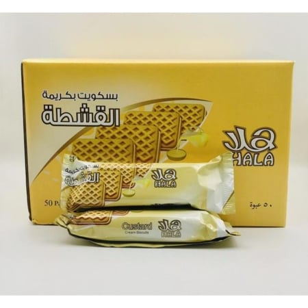 قشطة هلا كبير 50×30 جم  |  Teashop Custard Cream Biscuits 50x30gm