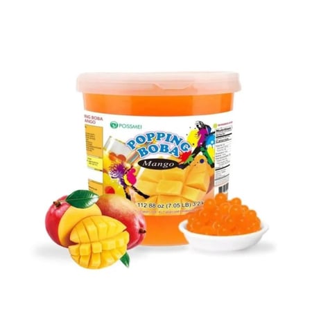 كرات مانجو بابلز بوبينج بوبا 3.20 كجم بوسماي  |  Possmei Popping Boba Bubble Mango 3.20kg