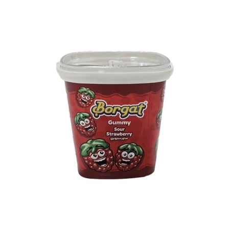 جيلي ساور ستروبري علب بورقات 160 جم | Borgat Gummy Sour Strawberry 160gm