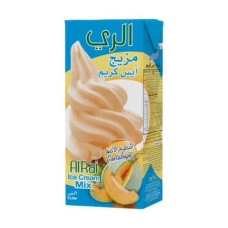 مزيج ايس كريم بطيخ اصفر (شمام ) الري 1 ل | Alri Soft Mix Cantaloupe Ice Cream 1L