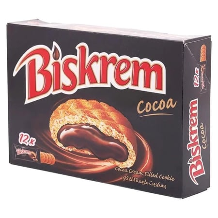 اولكر بسكريم شنطة 12 حبة  |  Ulker Biskrem Cocoa Cream Filled Biscuits 12pcs