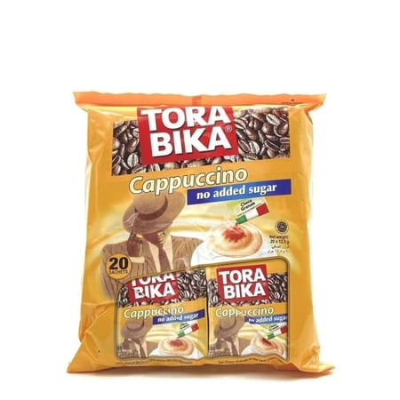 كابتشينو تورا بيكا بدون سكر 20×12.5 جم | ToraBika Cappuccino No Added Sugar Instant Coffee 20x12.5gm