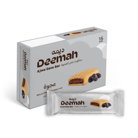 ديمه بالتمر عجوة صغير 15×21 جم  |  Deema Ajwa Dates Bars Biscuit Small 15x21gm