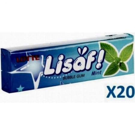 لبان ليساف بلشرف 20×12.5 جم  |  Lotte Lisaf Bubble Gum Pack 20x12.5 gm