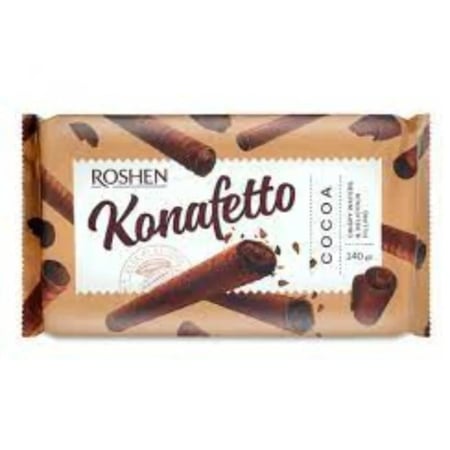 ويفر كونافيتو كاكاو روشن 140 جم  |  Roshen Konavito Wafer Biscuits Filled With Cocoa Cream, 140 gm