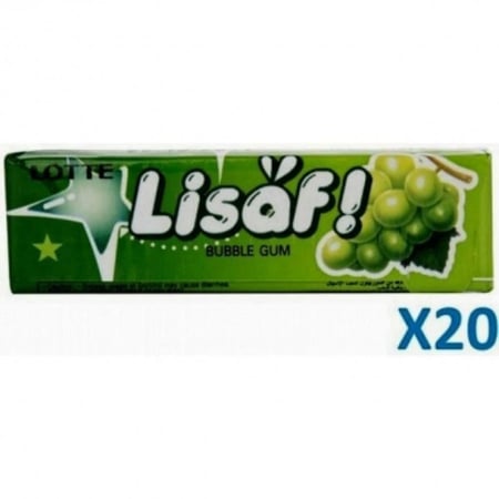 لبان ليساف بلشرف 20×12.5 جم  |  Lotte Lisaf Bubble Gum Pack 20x12.5 gm