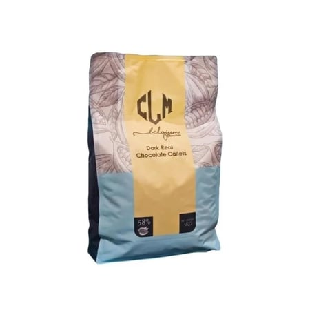 اقراص شوكولاتة داكنة 58% سي ال ام 5 كجم  |  CLM Dark Chocolate 58% Callets 5kg