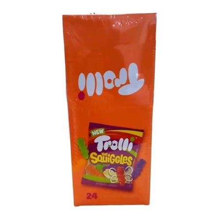 جيلي ترولي تمايل ديدان 24×10جم  |  Trolli Squiggles Gummi Candy 24x10gm