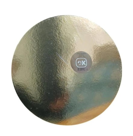 قاعدة اوكيه كيك دائري ذهبي 30. 1كجم - 6 حبة  |   Golden Round Cake Base, size 30cm 10kg - 6pcs