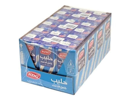 حليب KDD سادة 18×180 مل  |  KDD Full Cream Milk 18x180ml